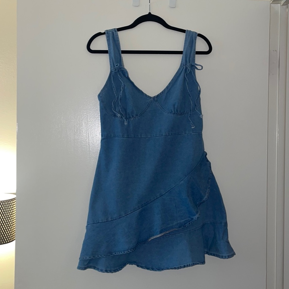 Denim mini dress
